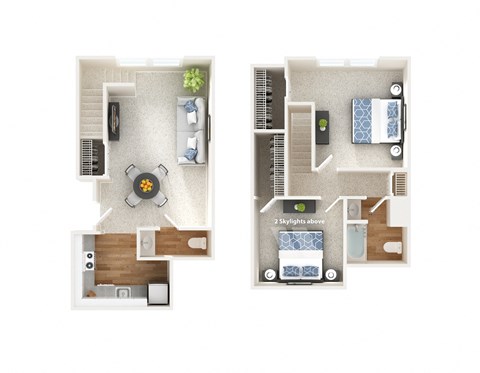Floor plan for 2 beds, 1.5 baths, 1766 sqft